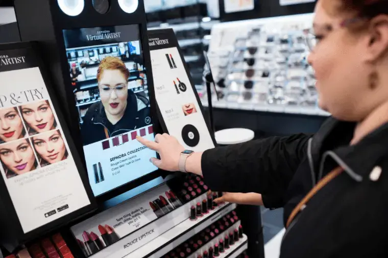 Sephora visual content marketing example using AI and AR beauty experiences