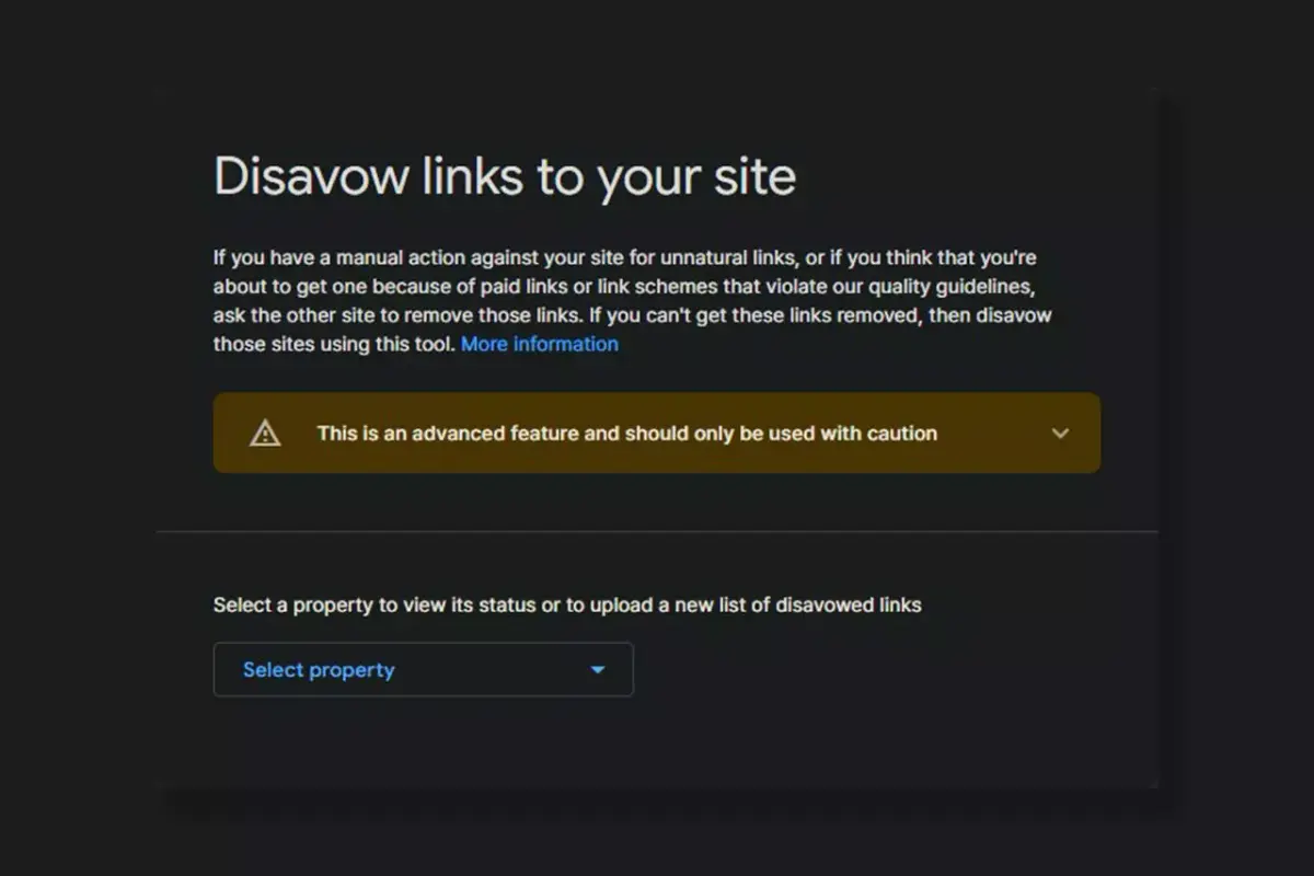 Google search console disavow links