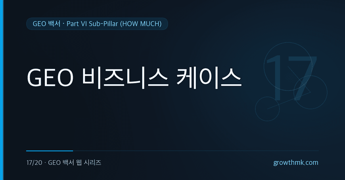 경영진을 설득하기 위한 GEO 비즈니스 케이스와 기회비용의 언어를 설명하는 GEO 백서 글 썸네일