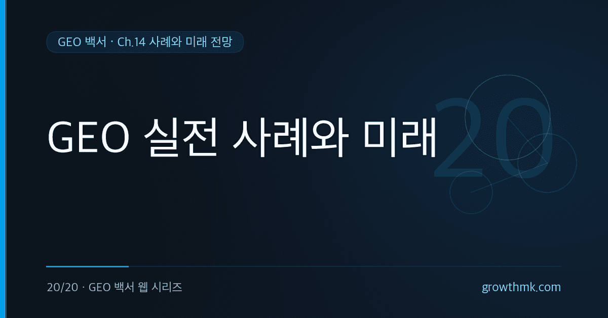 GEO 실전 사례와 AI 에이전트 시대 검색의 미래를 함께 전망하는 GEO 백서 글 썸네일