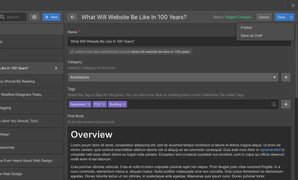 SEO를 위한 웹사이트 CMS 선택 - 웹플로우